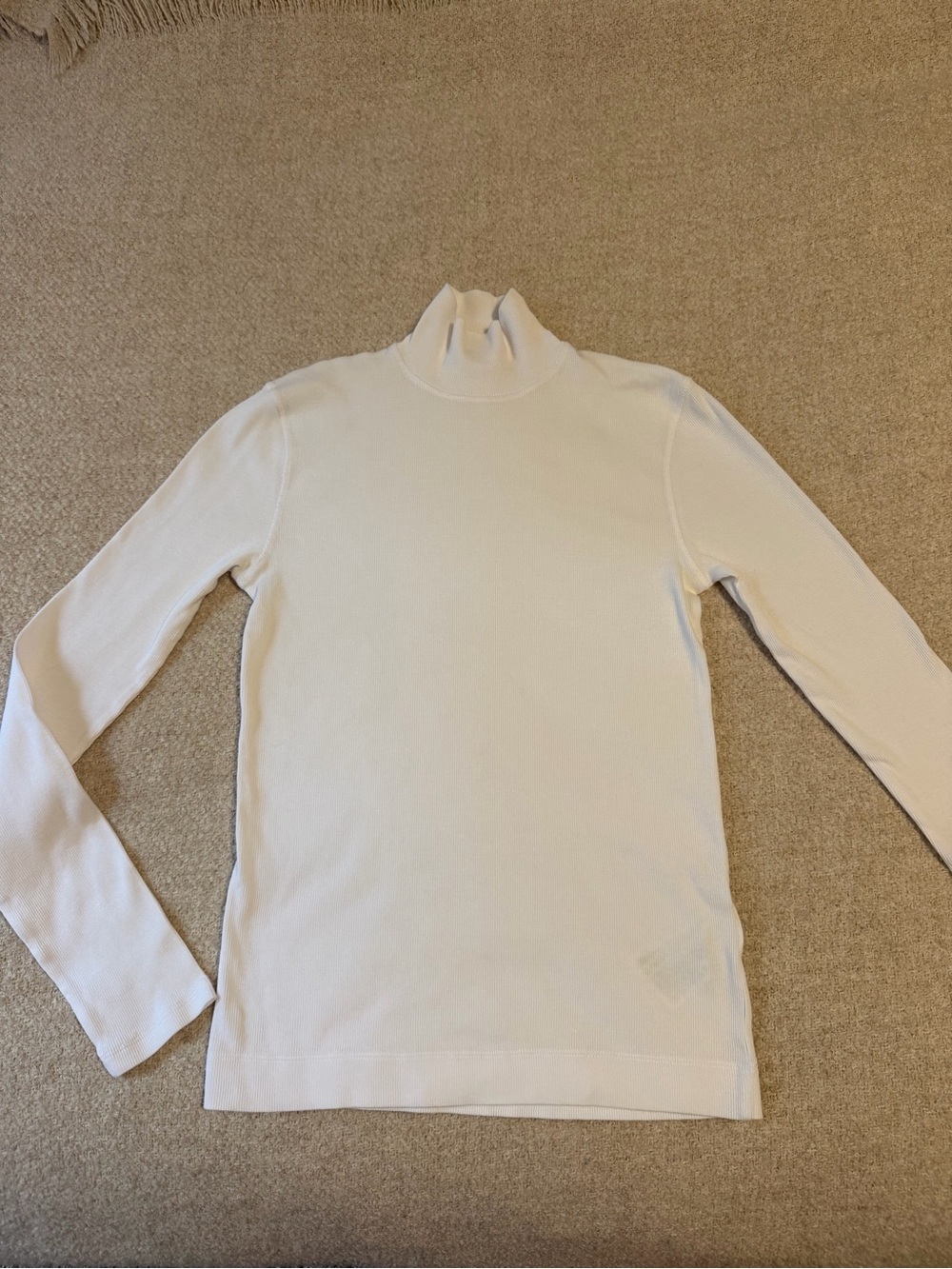 Ninety Percent Classic Rib High Neck Top in White Organic Cotton